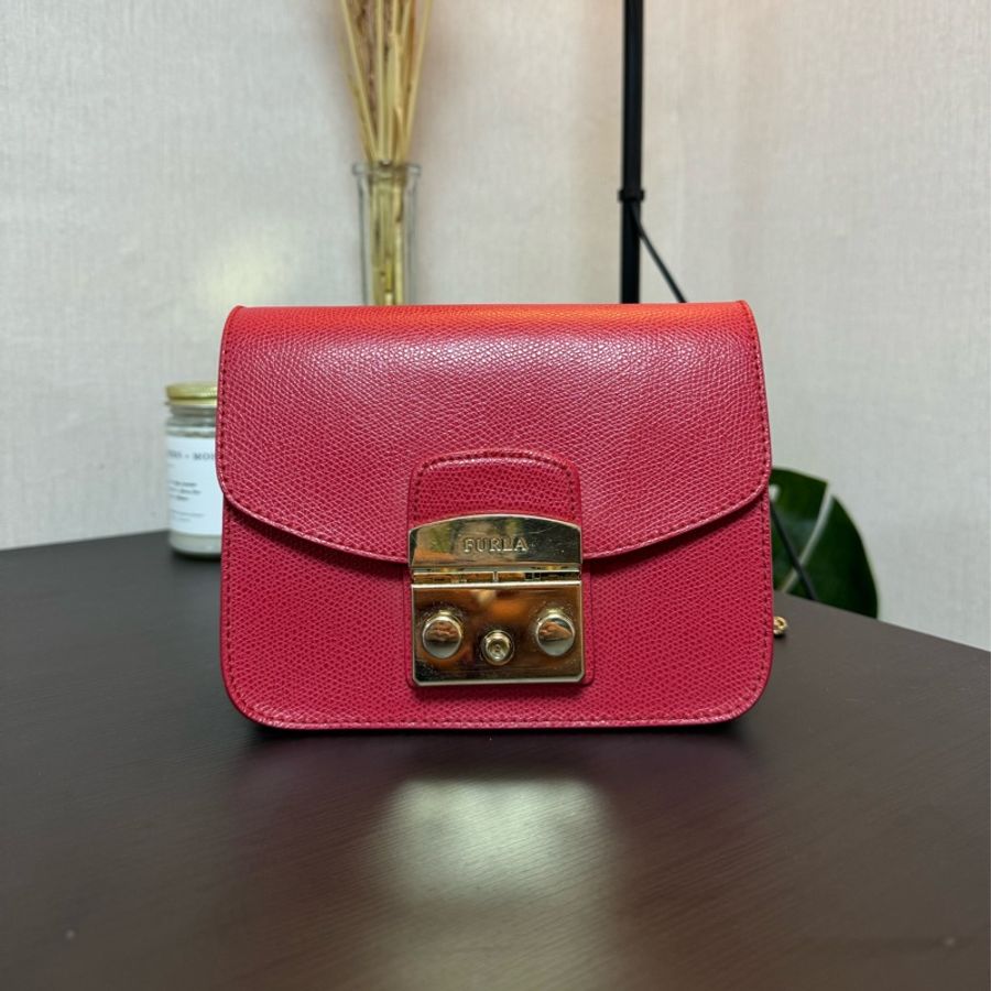 FURLA METROPOLIS RUBY RED 斜背包-0