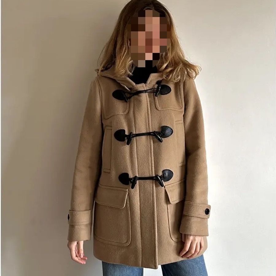 BURBERRY 卡其色 羊毛 牛角釦 羊毛大衣 連帽外套 大衣 大衣外套 外套 風衣-3