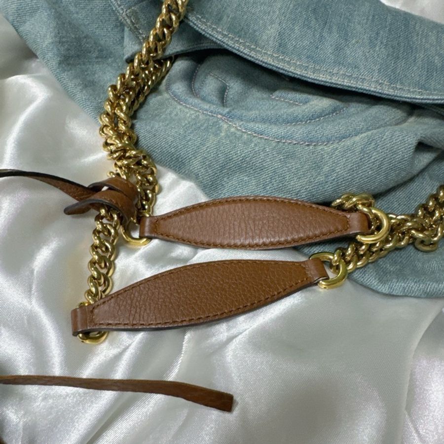 Gucci Denim Soho Interlocking Totebag 牛仔布隨性慵懶感托特包-6
