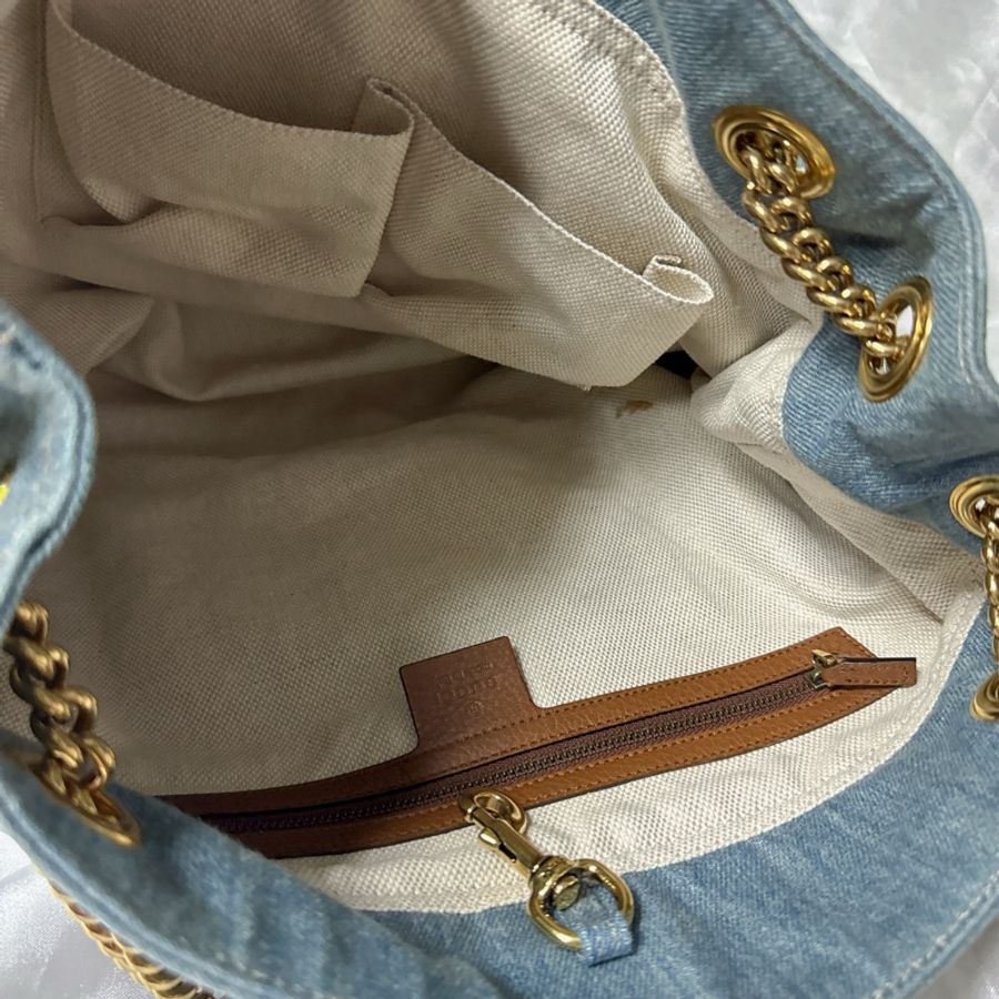 Gucci Denim Soho Interlocking Totebag 牛仔布隨性慵懶感托特包-7