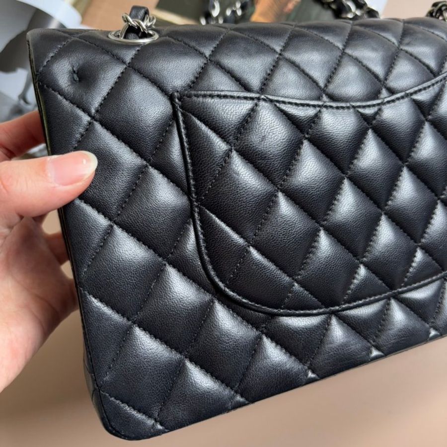 ::CHANEL:: CLASS FLAP 25 CF25 黑羊皮銀釦 COCO25-11