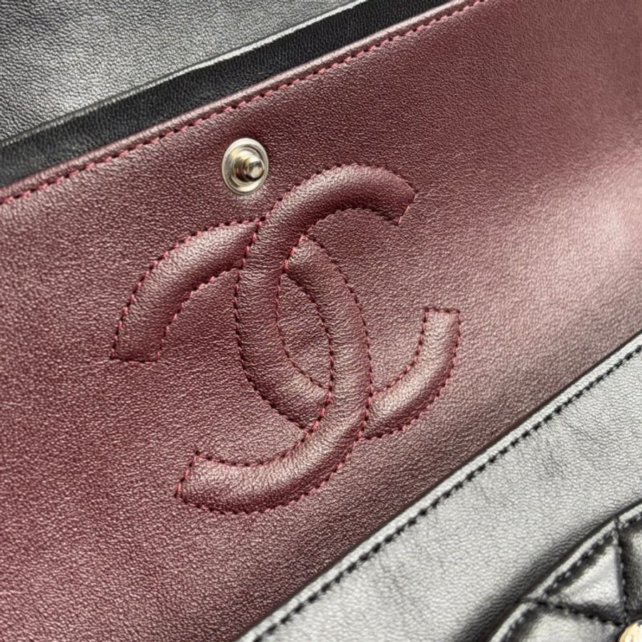 ::CHANEL:: CLASS FLAP 25 CF25 黑羊皮銀釦 COCO25-30