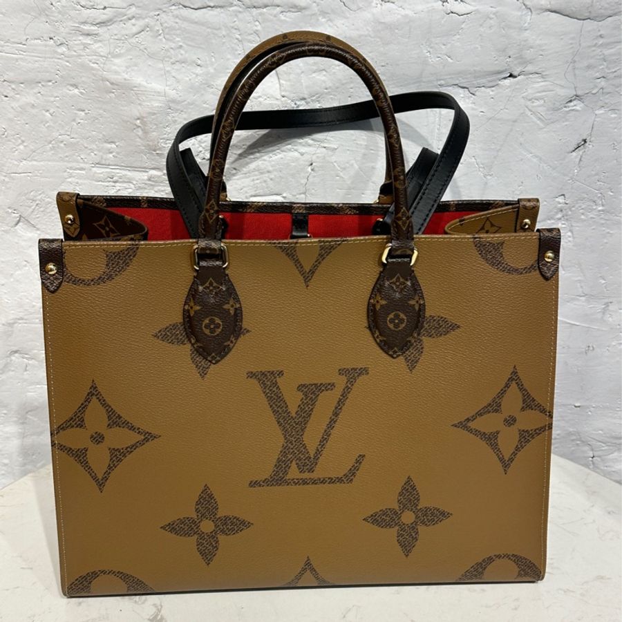 LV OnTheGo MM 手提肩背包 晶片款 近全新商品-0