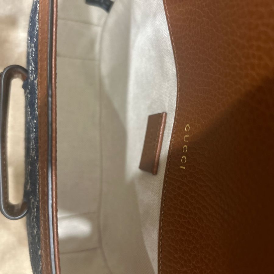Gucci 1955 mini 雙肩帶 牛仔色(全新/完全沒背過)-12
