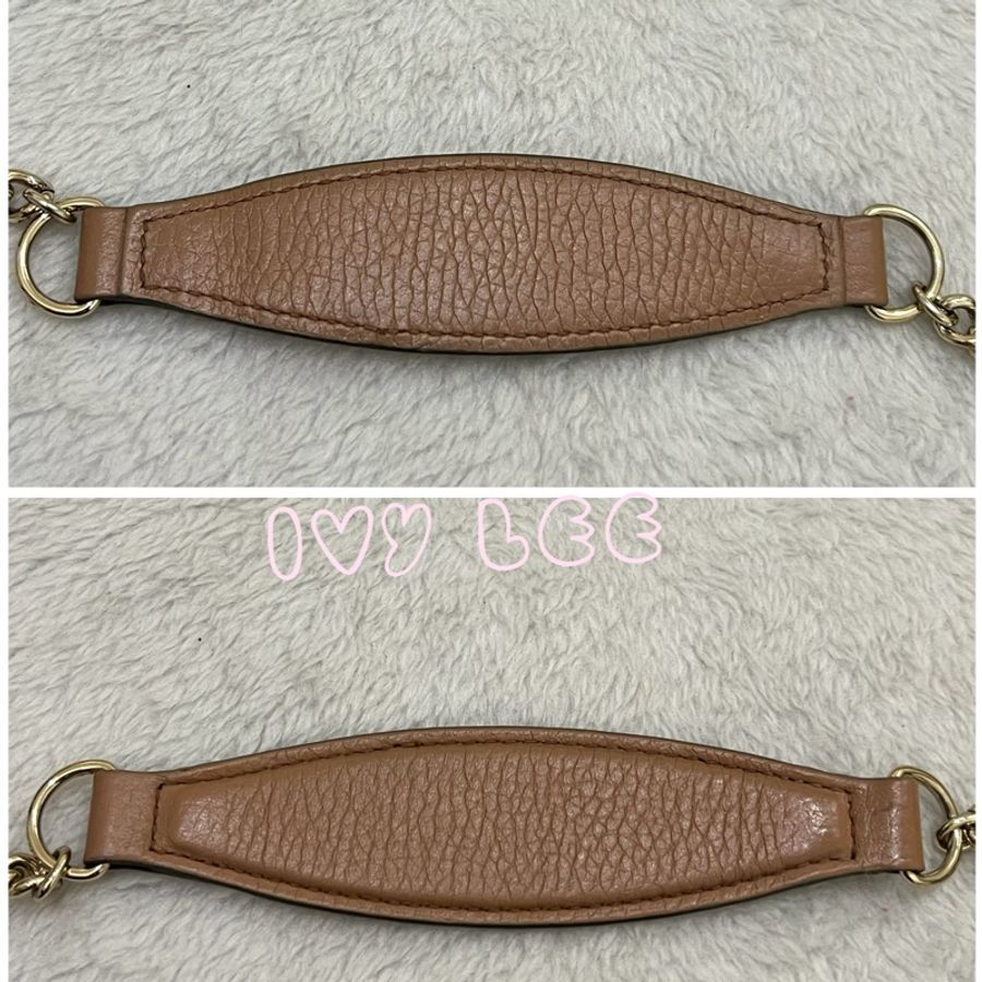 GUCCI 古馳 598211 經典SOHO系列鍊帶 奶茶棕 WOC手拿包 斜背包 二手精品-18