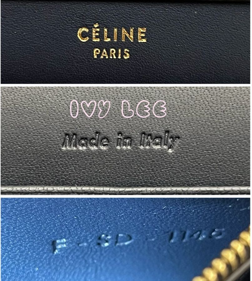 Céline 賽琳 皮革口袋信封蓋口包 黑 紅 米色 拼色 肩背包 斜背包 woc 二手精品-13