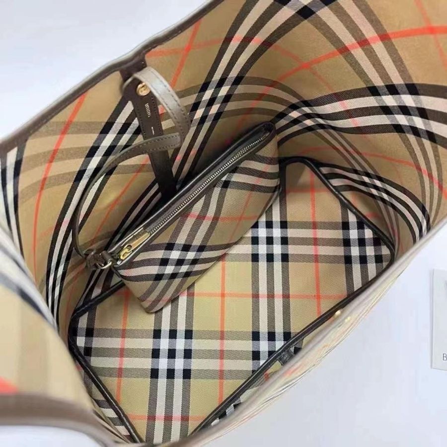 Burberry large check shoulder bag-5