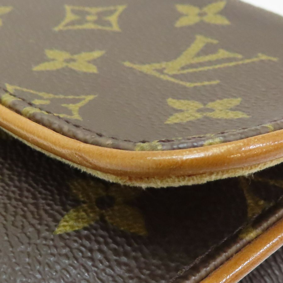 棕色 原花 PVC帆布 Pochette Twin GM 肩背包 M51852-13