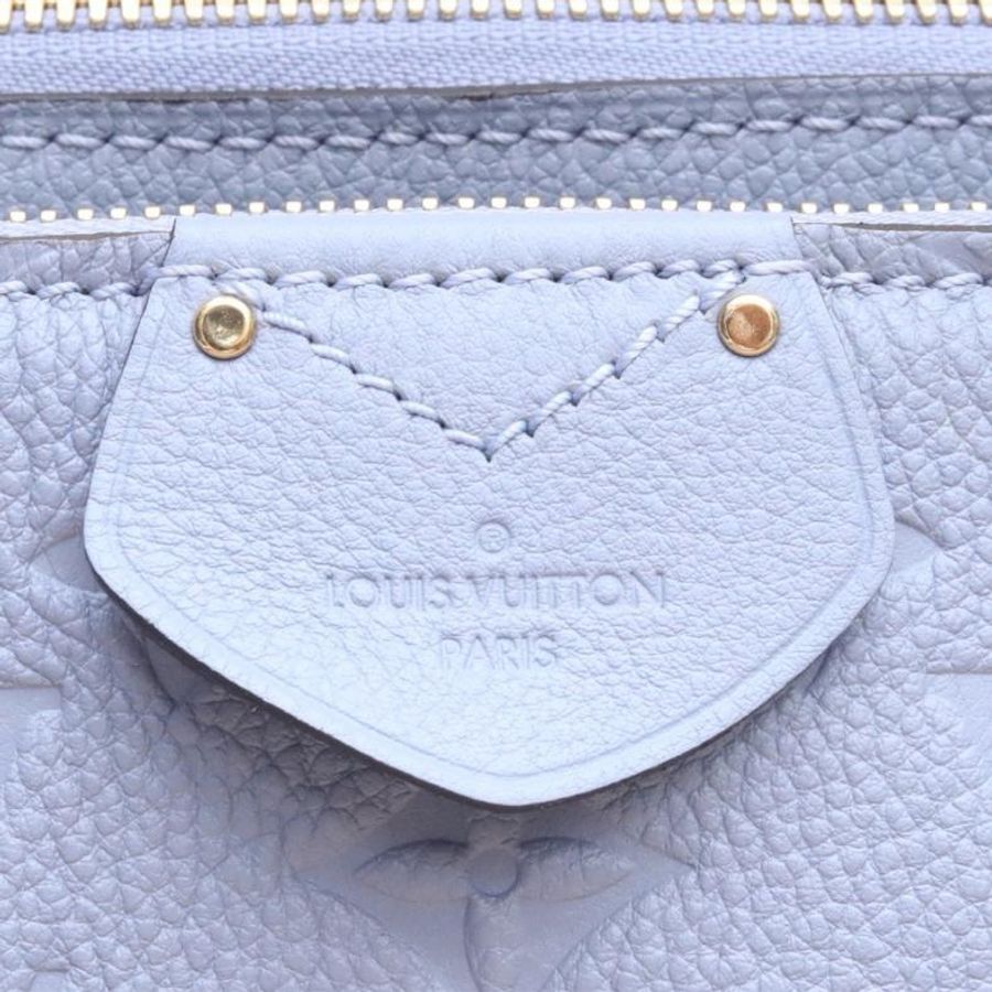 LOUIS VUITTON(路易威登) Marais LOGO壓紋 手提包 藍色-5