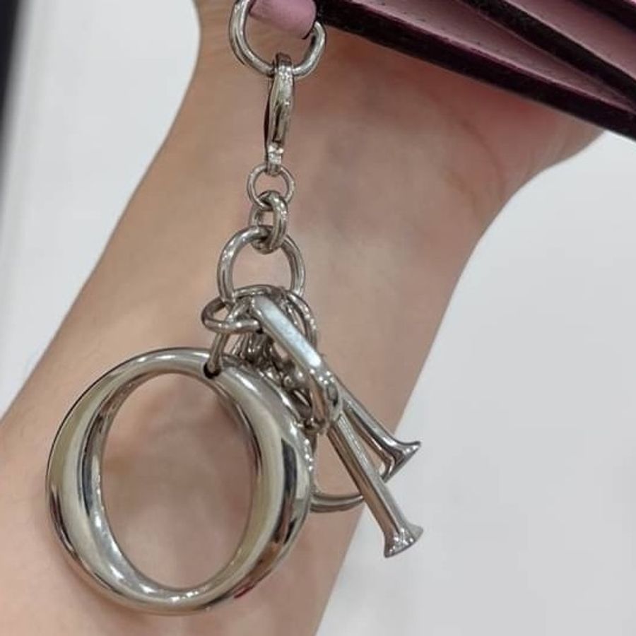 Dior 迪奧 粉 拼色 中夾 短夾 皮夾 皮包 錢包 卡夾 卡包 零錢包-22