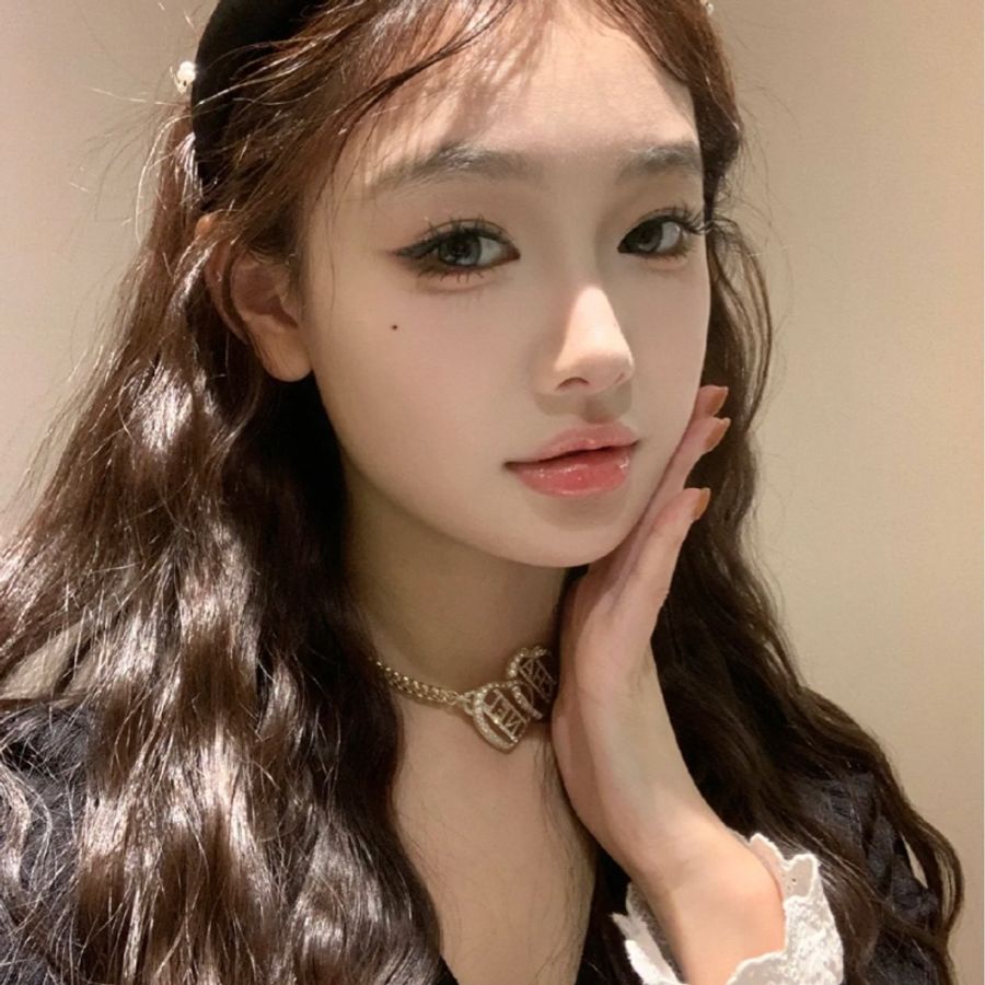 Chanel香奈兒 23B 水鑽雙愛心鏤空字母項鍊/頸鏈choker-5