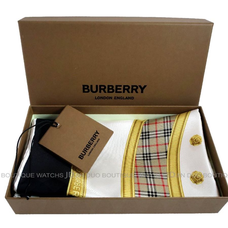 金鐸精品~C754 BURBERRY 博柏利 SILK桑蠶絲城堡圖紋披肩大方領巾 全新品-0