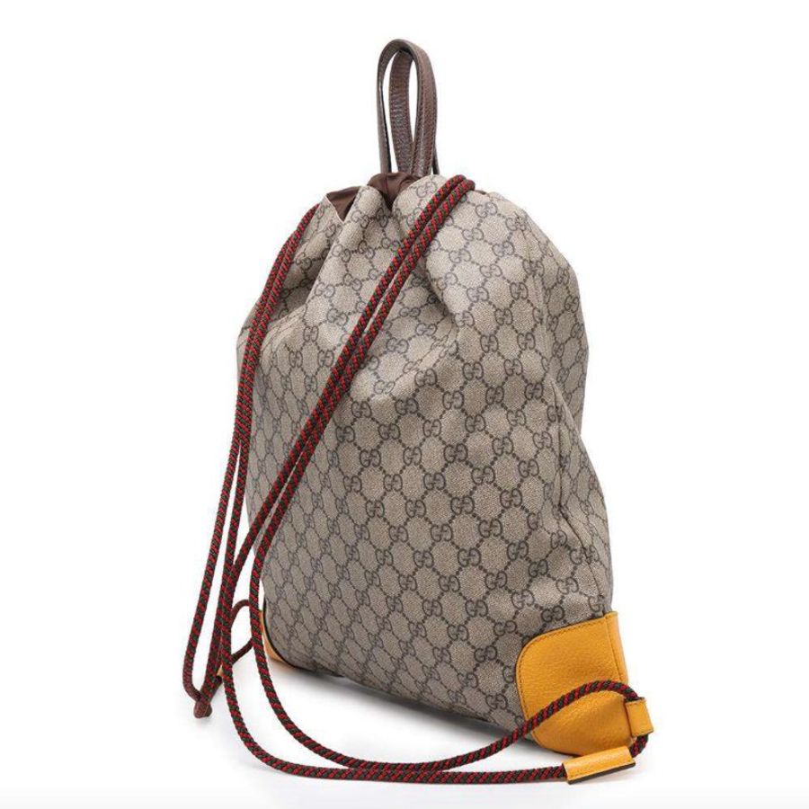 【Gucci聯名款】Gucci X Supreme 抽繩虎頭後背包-1