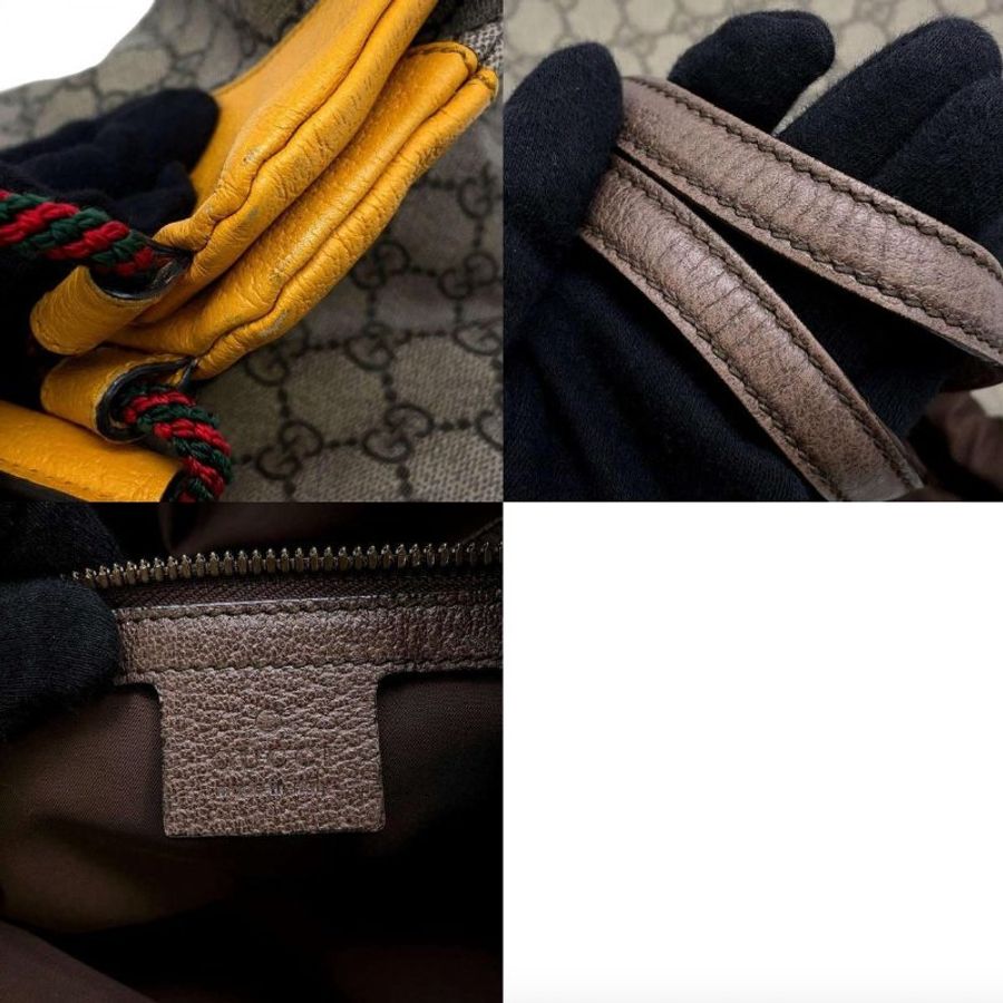 【Gucci聯名款】Gucci X Supreme 抽繩虎頭後背包-9