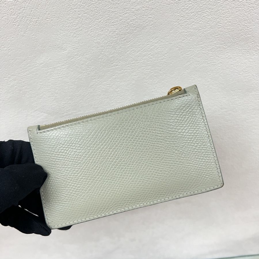 Celine 薄荷綠色拉鍊卡夾/卡包-4