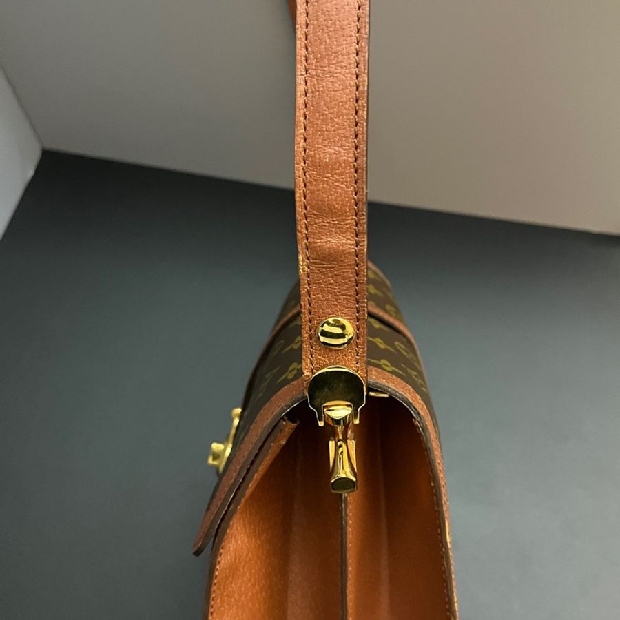 (稀有!) LV 經典老花 旋鈕鎖扣 斜背包+腋下包-12