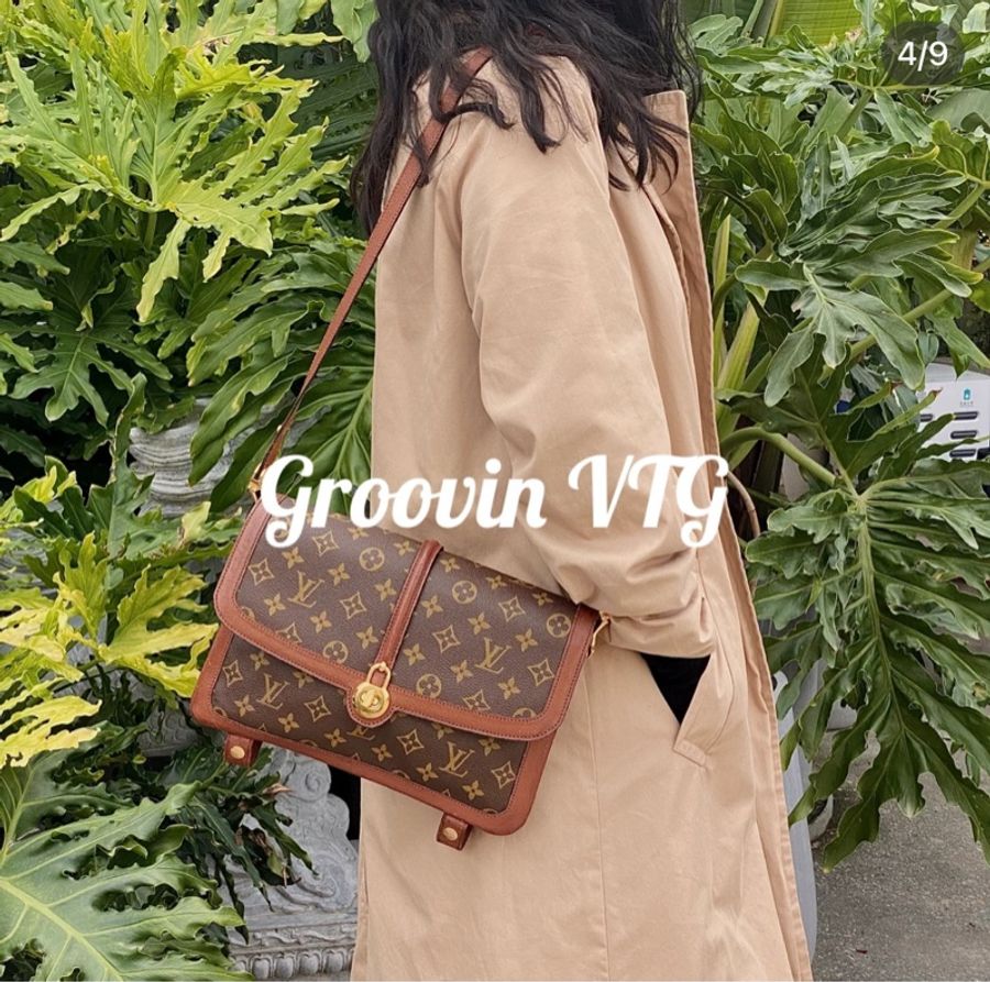 (稀有!) LV 經典老花 旋鈕鎖扣 斜背包+腋下包-37
