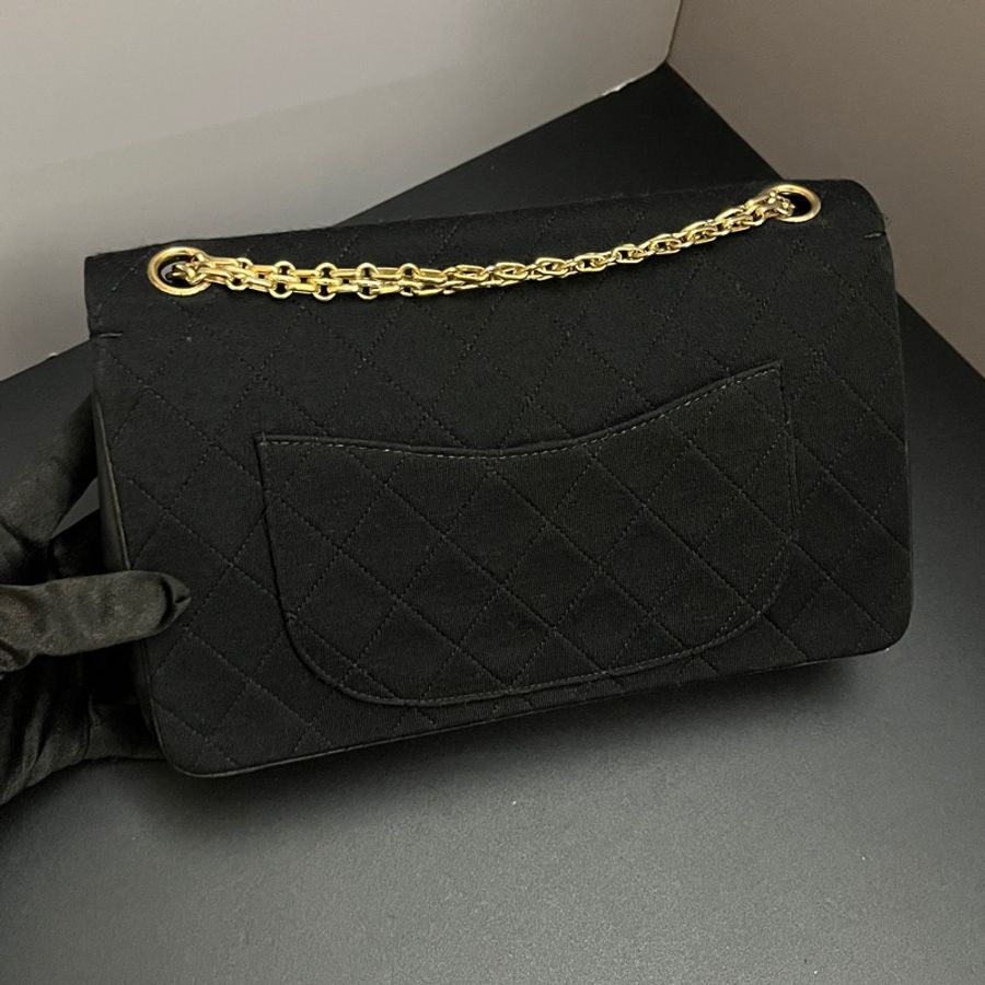 （24K黃金鏈條 極新） Chanel 香奈兒 黑金 CF23 雙翻蓋 專櫃38萬 斜背+單肩+腋下包-11