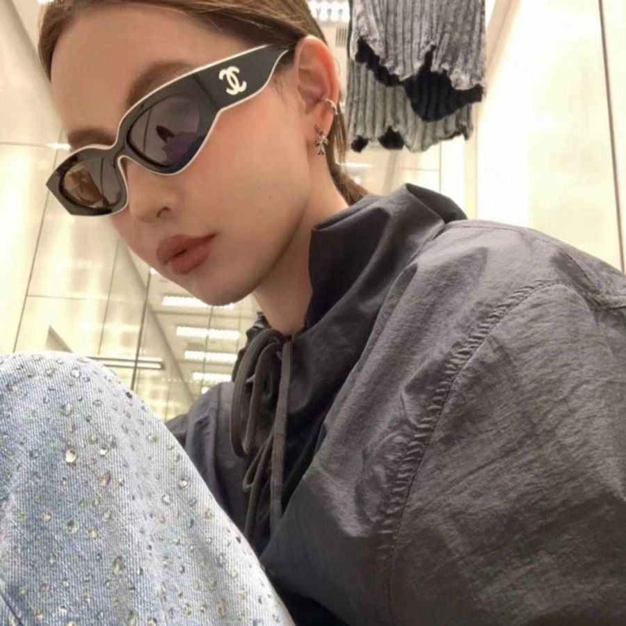 Chanel 6056 黑色配色超好看 太陽眼鏡 全新全配-0