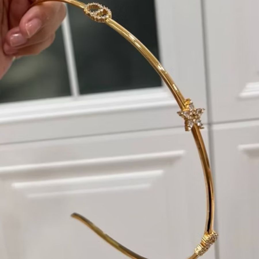 CHRISTIAN DIOR Clair D Lune Headband星星 幸運草 金色 髮圈 髮箍 髮帶 髮飾 頭飾-13