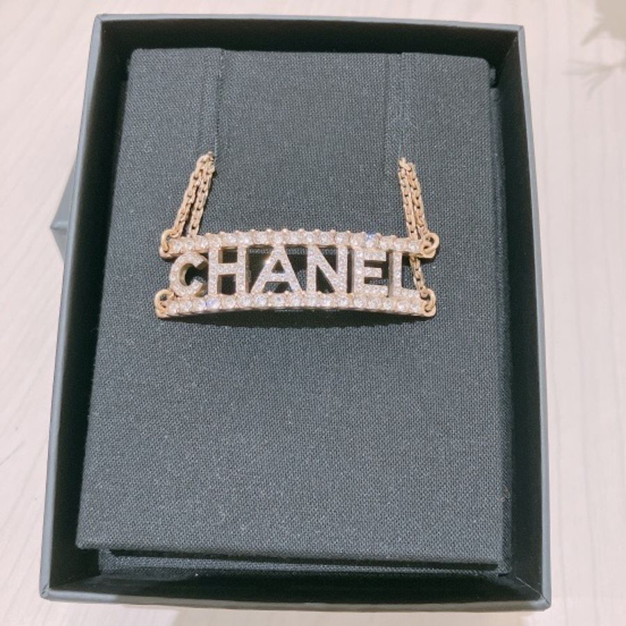 TK1457 CHANEL 香奈兒水晶字頸圈項鏈CRYSTAL LOGO CHOKER NECKLACE-15
