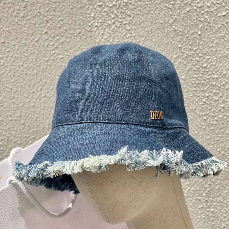 Dior 迪奧 牛仔 丹寧 牛仔帽 漁夫帽 休閒帽 帽子遮陽帽-3