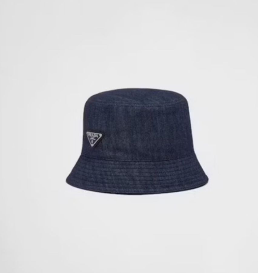 prada 丹寧 牛仔 遮陽帽 漁夫帽 休閒帽 帽子-0