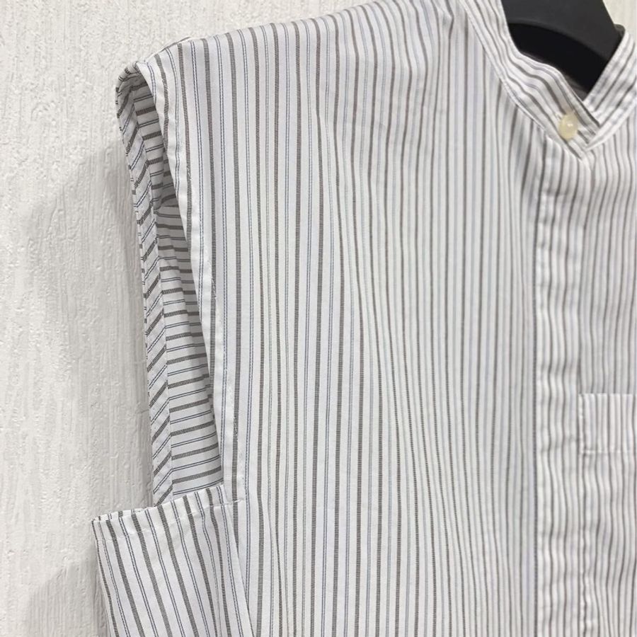 BURBERRY London England 直條紋腰帶長版上衣-5