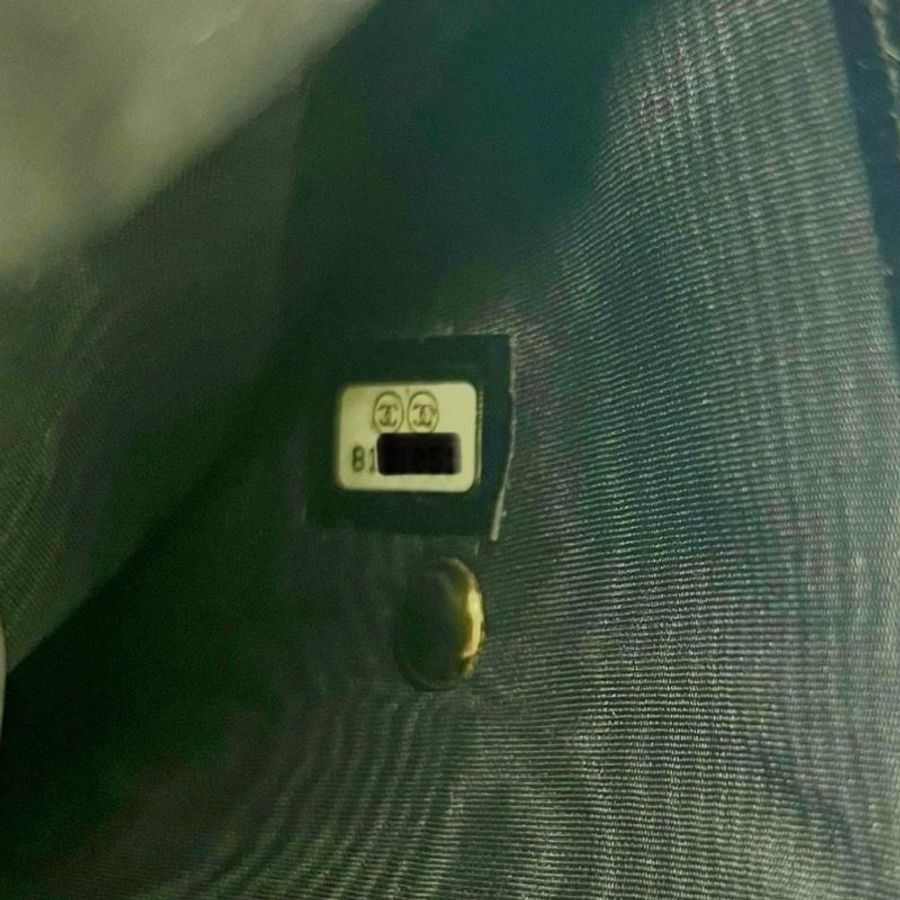 【復古Chanel皮夾】CHANEL 三折皮夾 黑色 8 號 羊皮-9