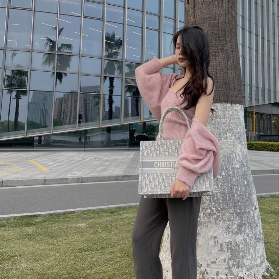 ෆ Dior book tote大象灰色中號🩶Angela baby同款-1