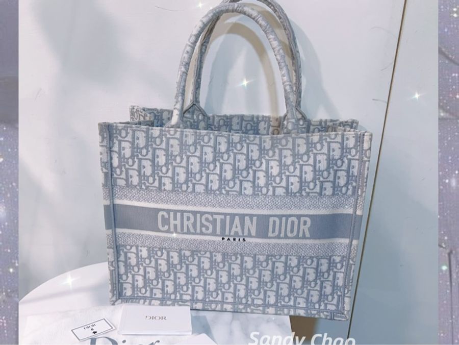 ෆ Dior book tote大象灰色中號🩶Angela baby同款-6