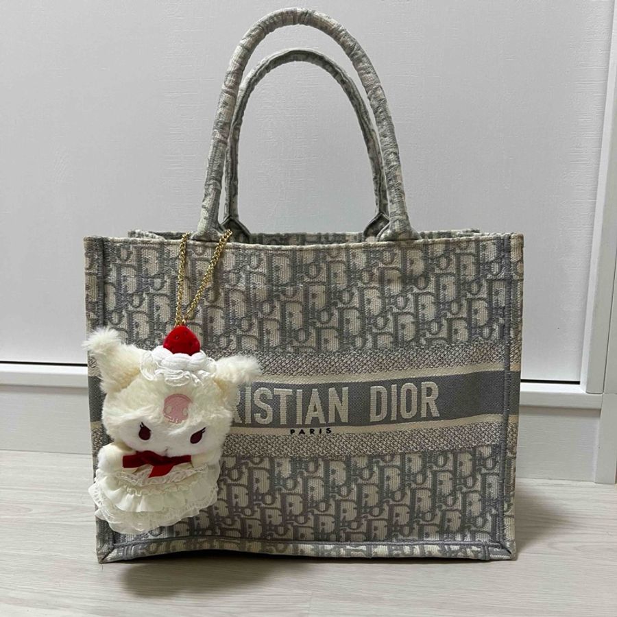 ෆ Dior book tote大象灰色中號🩶Angela baby同款-35