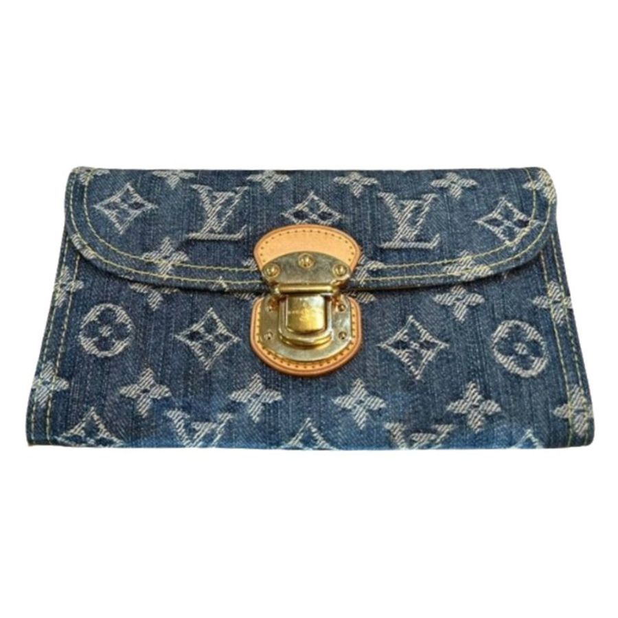 【LV經典牛仔】Louis Vuitton Portefeuille Amelia Monogram 牛仔布長夾-0