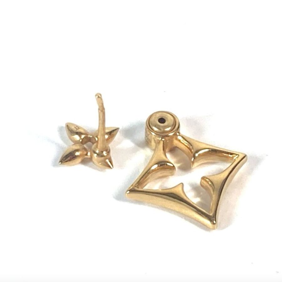 【MIZU水水】LV 玫瑰金經典logo耳環 Flower Gram-1