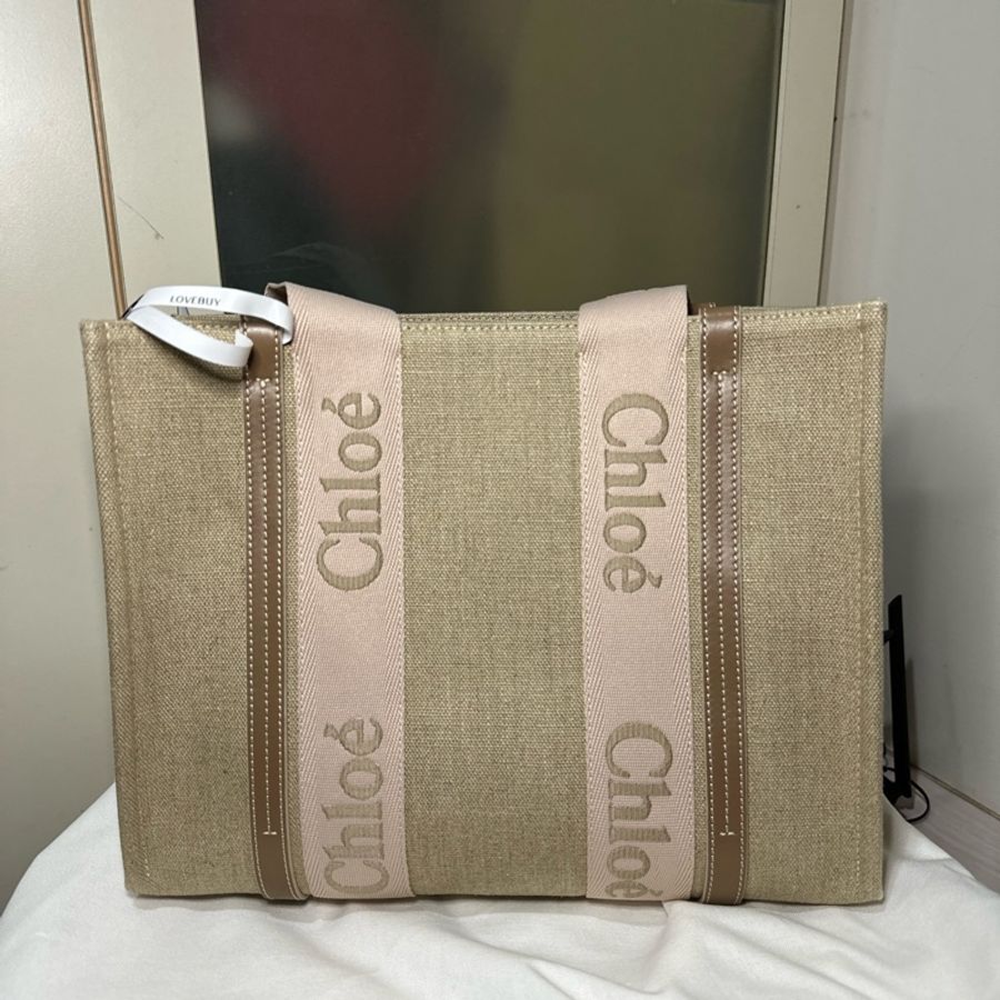 Chloe Woody Tote Medium 蒄依托特包中號粉色-6