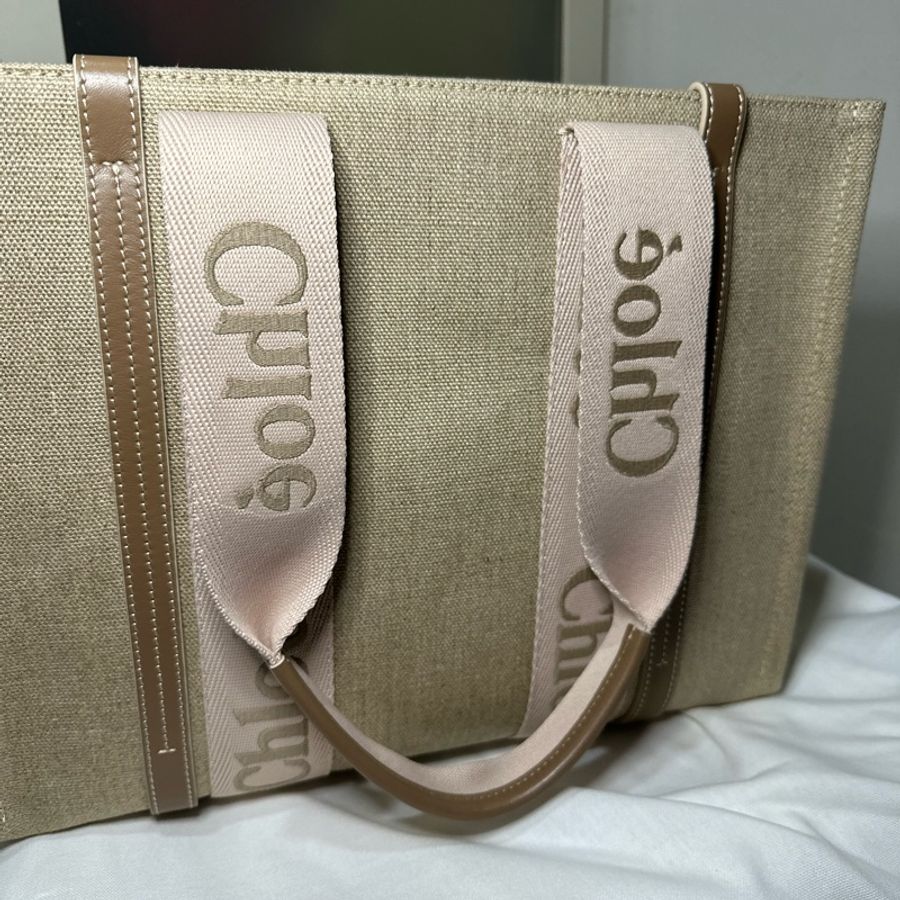 Chloe Woody Tote Medium 蒄依托特包中號粉色-9