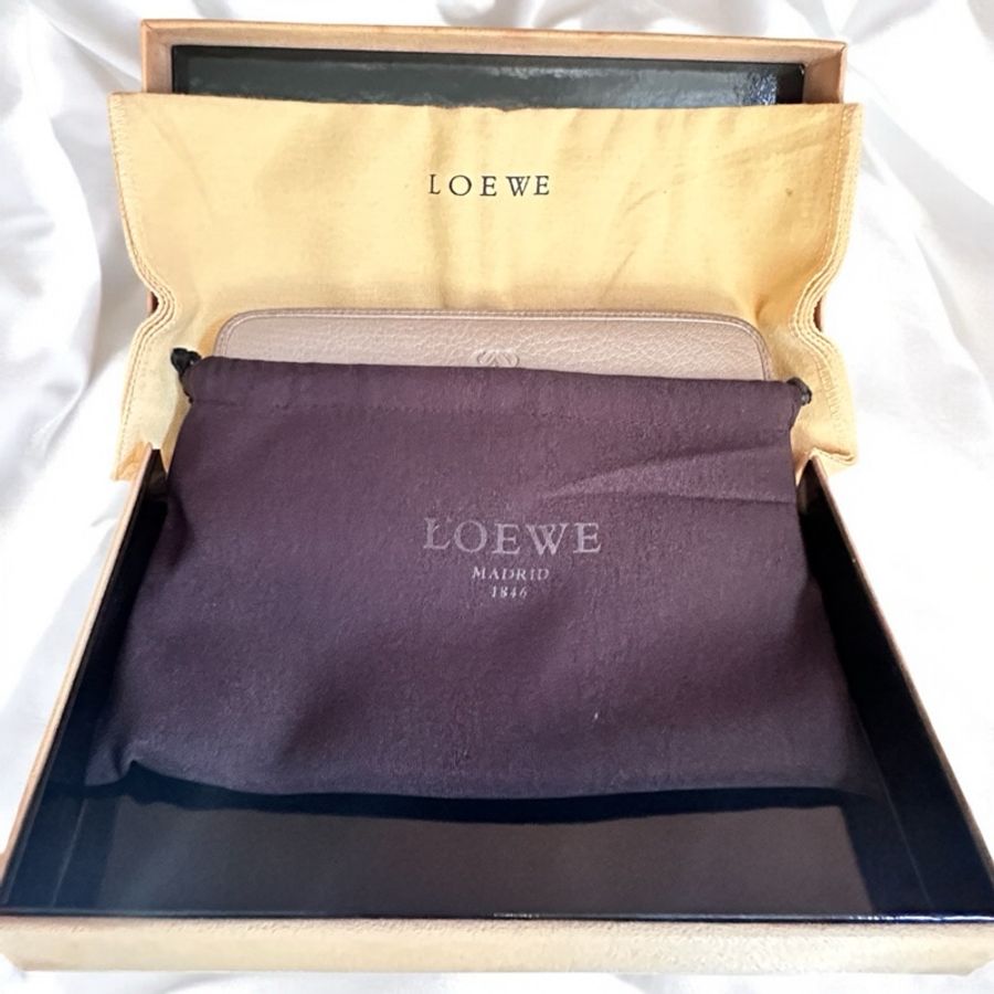 Loewe amazona 長夾 藕色-3