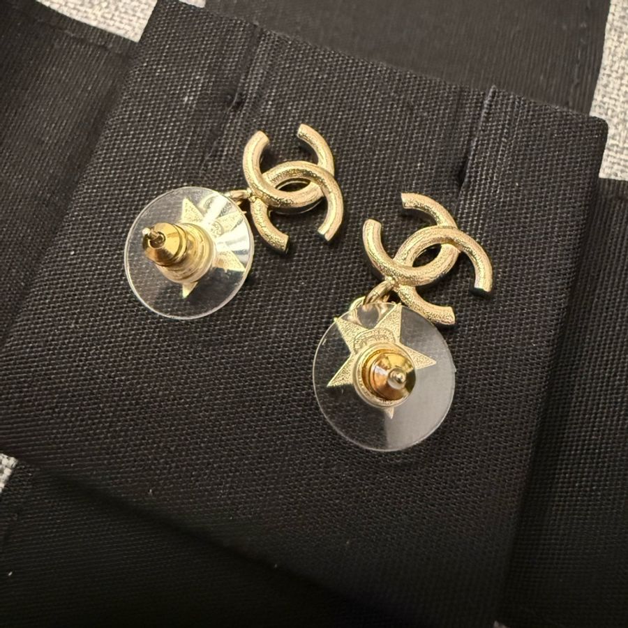 Chanel CC star earrings 耳環 全新-1