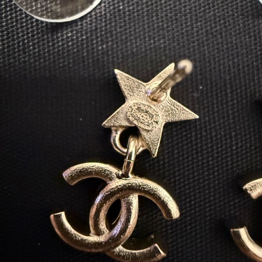 Chanel CC star earrings 耳環 全新-3