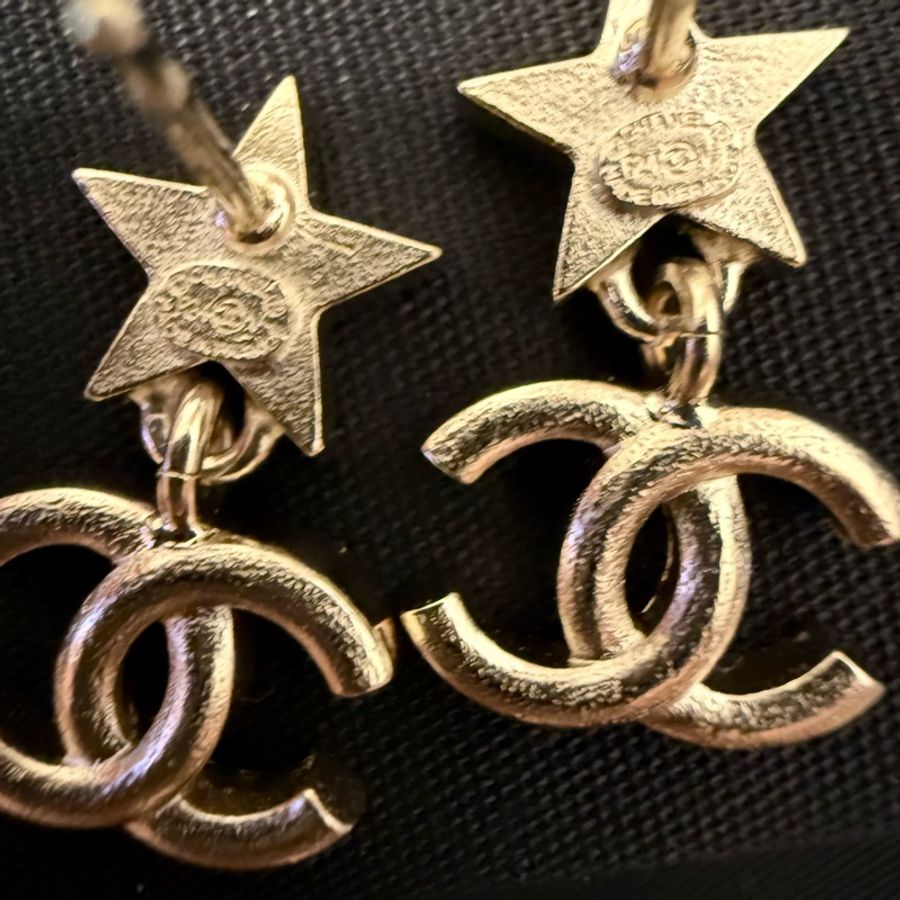 Chanel CC star earrings 耳環 全新-4