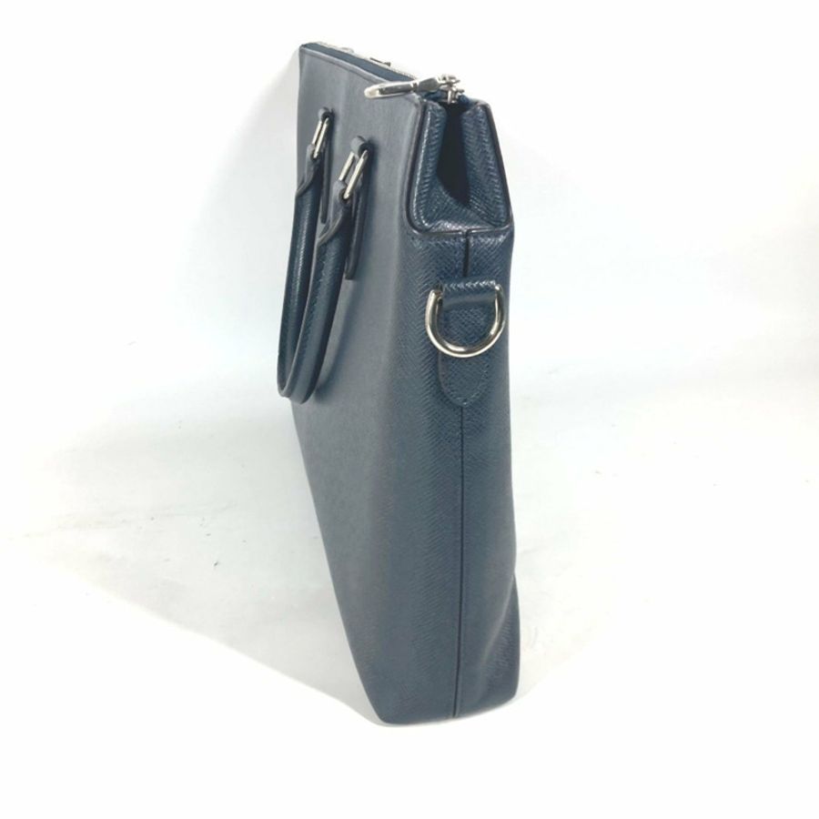 LOUIS VUITTON 路易威登 M33417 Taiga Anton 包肩皮革男士藍色海洋海軍藍-4