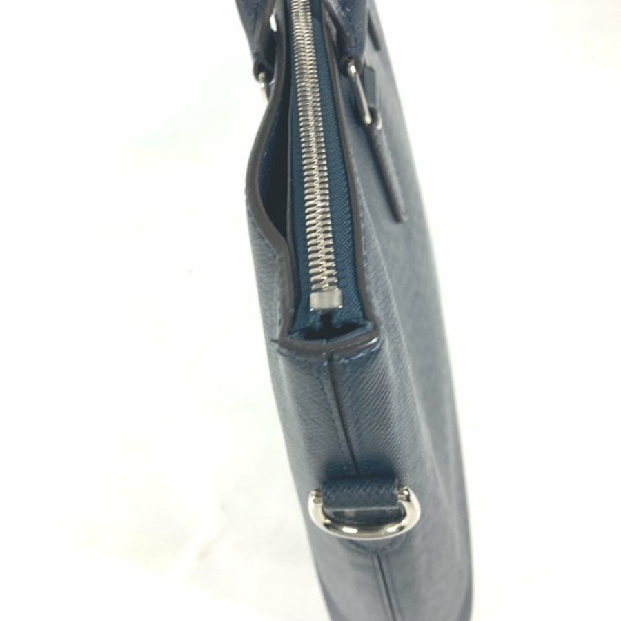 LOUIS VUITTON 路易威登 M33417 Taiga Anton 包肩皮革男士藍色海洋海軍藍-12