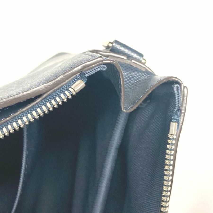 LOUIS VUITTON 路易威登 M33417 Taiga Anton 包肩皮革男士藍色海洋海軍藍-15