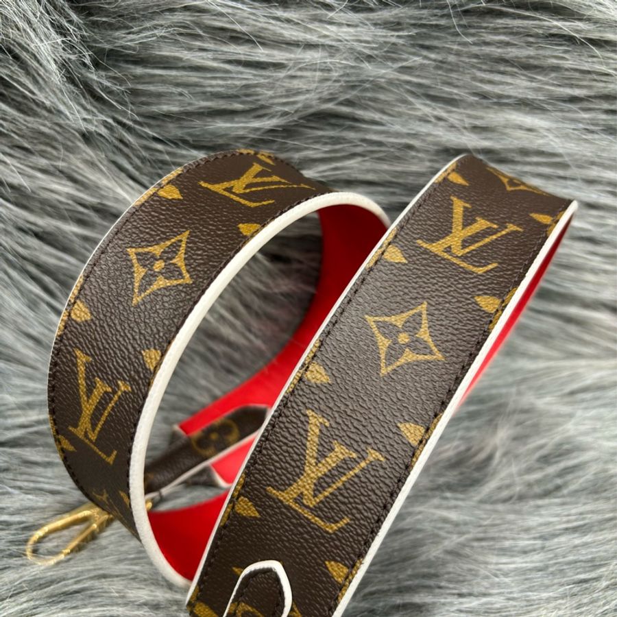 LV J02287 原花老花字紋雙面 金釦 加長帶 肩帶 肩背帶 斜背帶 背帶 NOE-3