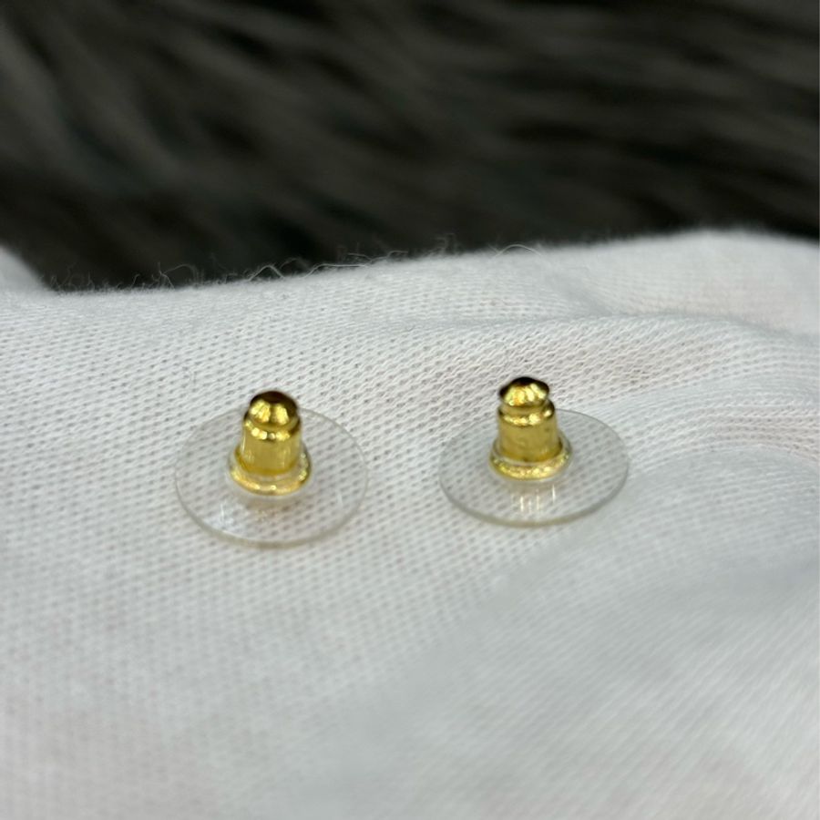 CHANEL A86504 香奈兒金色雙C 雙層雙排水鑽 LOGO 小香立體螺旋 耳環-3