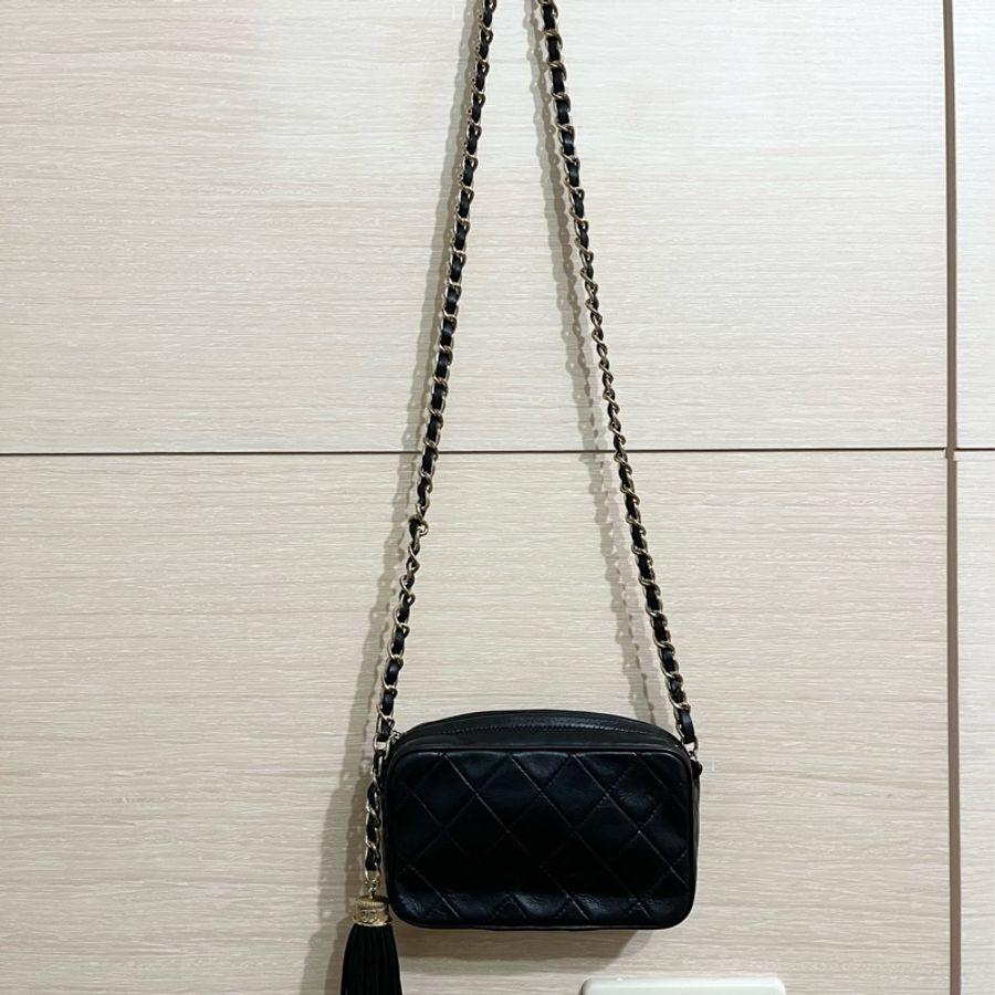 Chanel vintage 流蘇手拿包-3