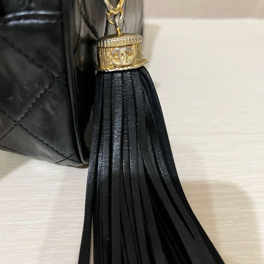 Chanel vintage 流蘇手拿包-6
