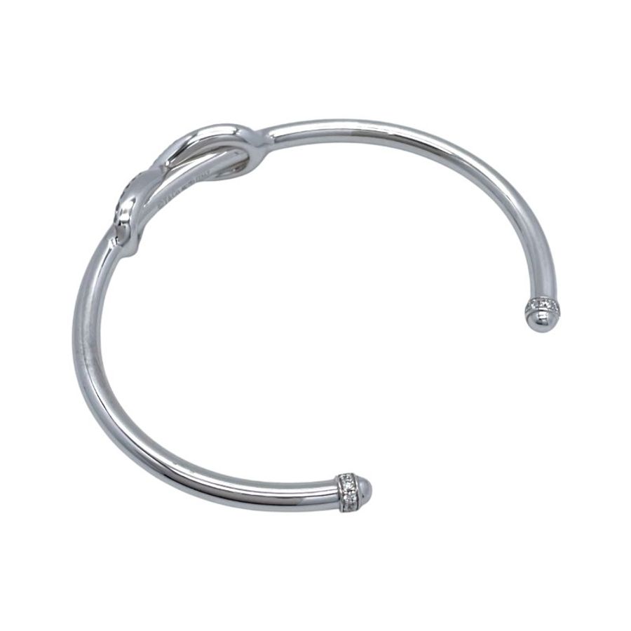 Tiffany & Co. 蒂芙尼 Infinity 18K 白金 鑽石 手鐲-4