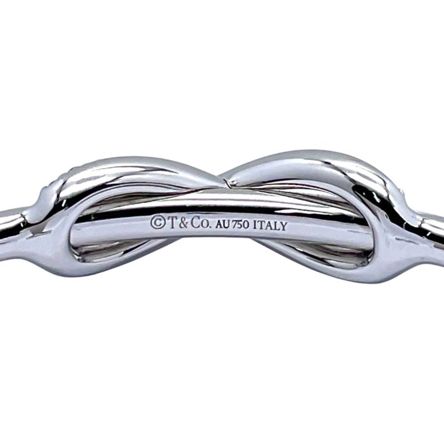 Tiffany & Co. 蒂芙尼 Infinity 18K 白金 鑽石 手鐲-5