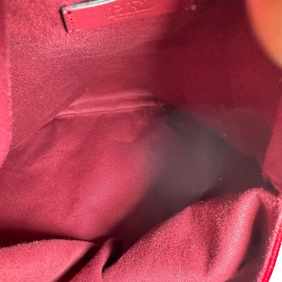 Clutch恭喜發財紅色絨布手拿包-8
